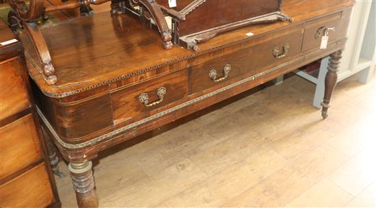 A George IV mahogany square piano (converted), W.177cm